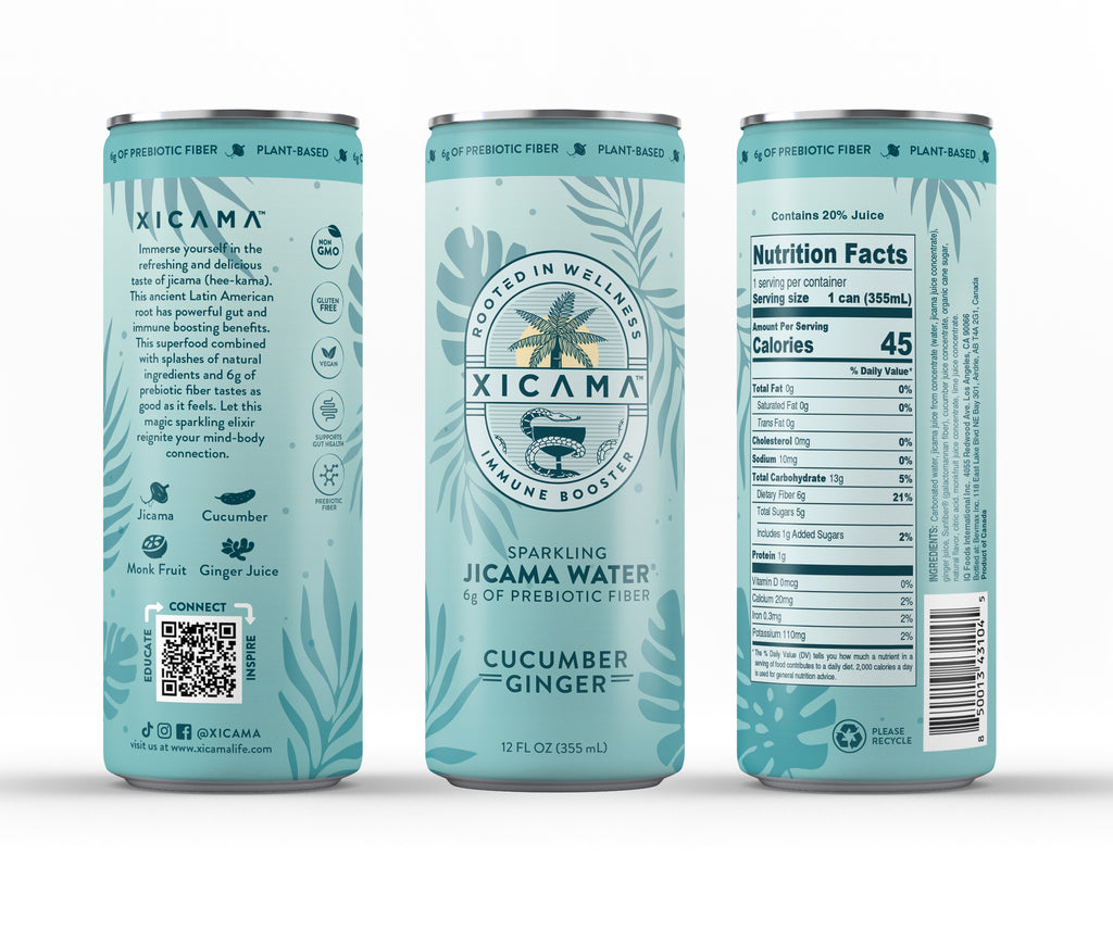 Xicama™ Sparkling Jicama Water, Cucumber Ginger, 355 ml - 6 Pack