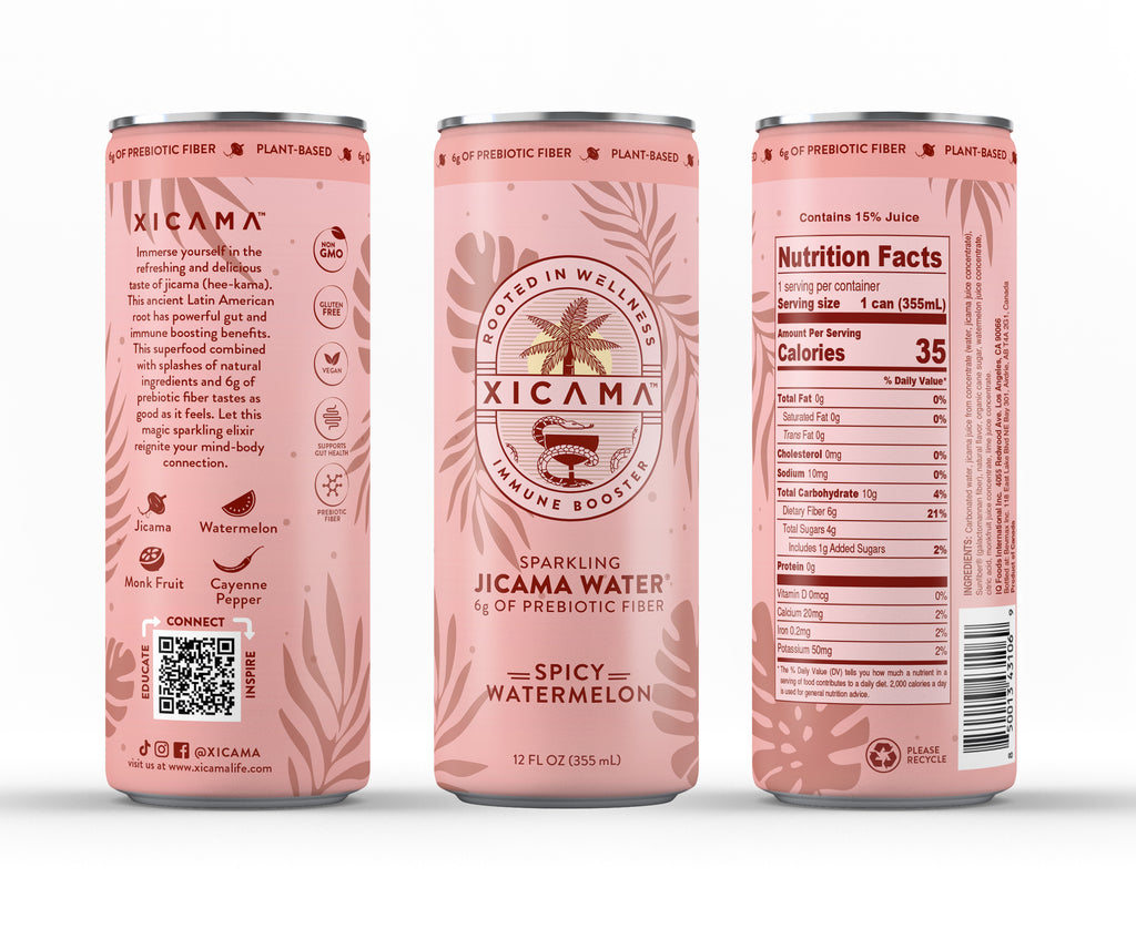 Xicama™ Sparkling Jicama Water, Spicy Watermelon, 355 ml - 6 Pack